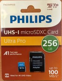 PHILIPS 256GB A1 U3 V30 MicroSDXC Hafıza Kartı FM25MP65B